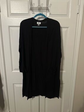 Old Navy Black Long Open Cardigan
